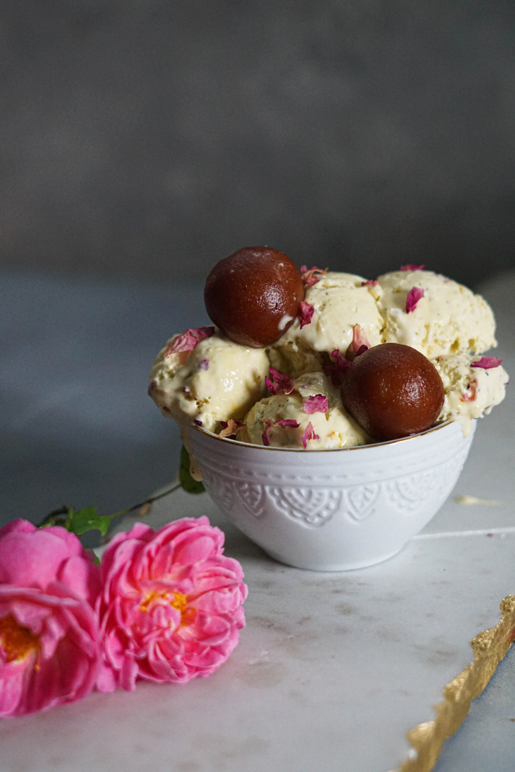 Ice Cream with Gulab Jamun